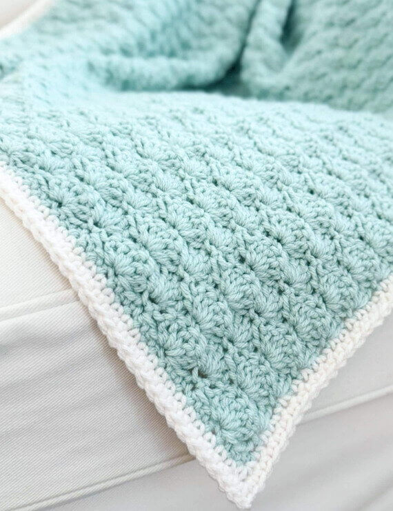 Shell Stitch Blanket Free Crochet Pattern and Video Tutorial