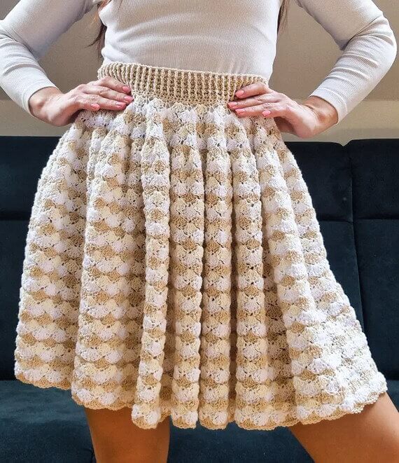 Shell Stitch Skirt Crochet Pattern and Video Tutorial
