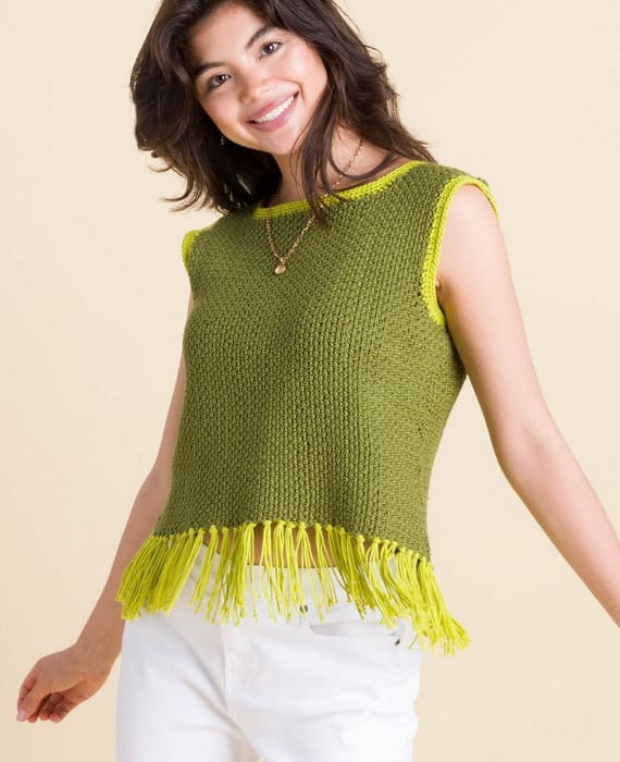 Side to side Fringe Top