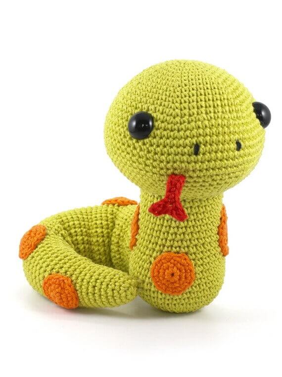 Simon the Snake Amigurumi Free Crochet Pattern and Video