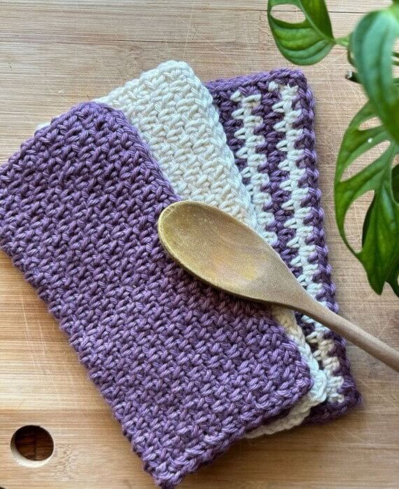 Simple Moss Wash Cloth Free Crochet Pattern and Video Tutorial