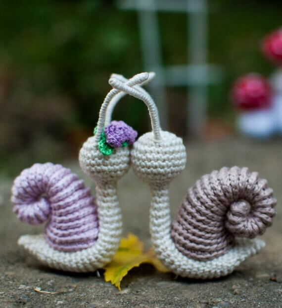 Snails and Mushrooms Amigurumi Free Crochet Pattern