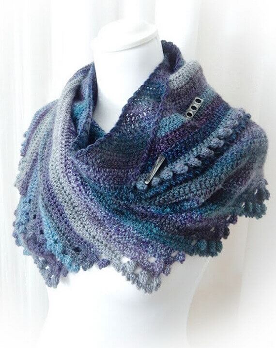 Star Beam Shawl Free Crochet Pattern