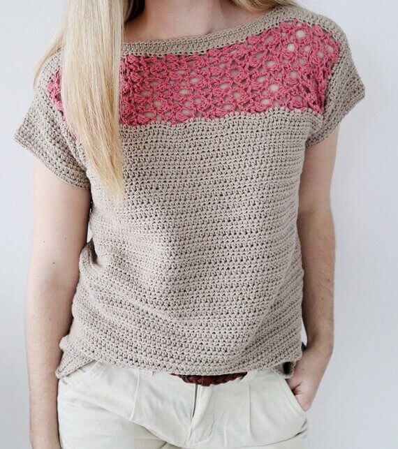 Summer Haze Tee Free Crochet Pattern and Video Tutorial