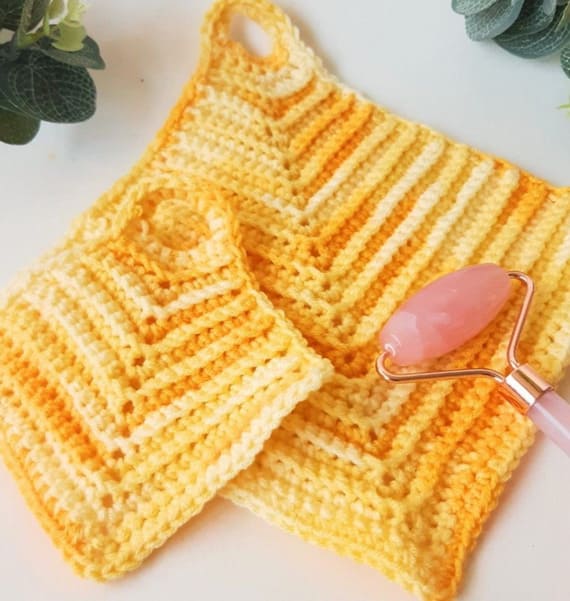 Sunny Side Up Wash Set Free Crochet Pattern