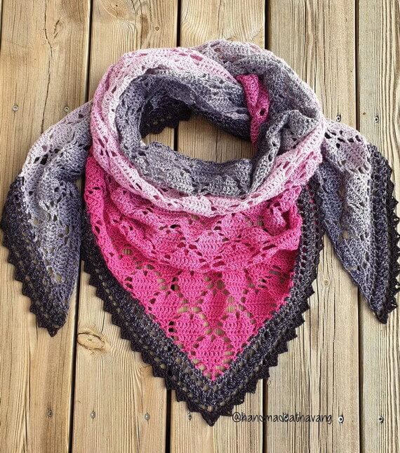 Sweet Valentine Shawl Free Crochet Pattern