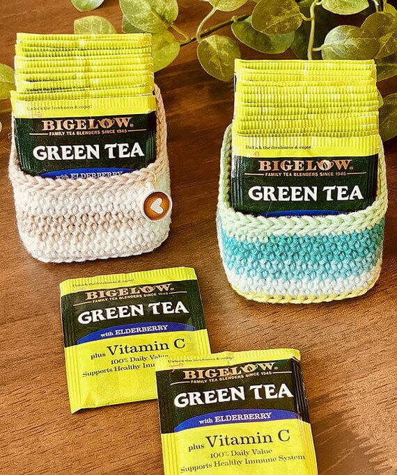 Tea Bag Basket Free Crochet Patterns