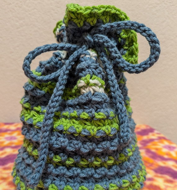 Trinity Stitch Drawstring Bag Crochet Pattern