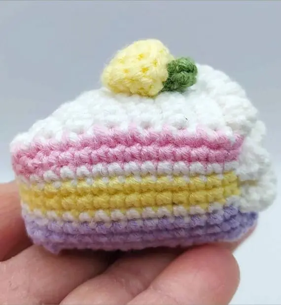 Slice of Cake Amigurumi Food Crochet Pattern