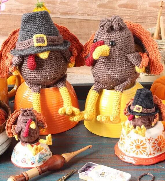 Turkey Gnome and Turkey Friend Amigurumi Free Crochet Pattern